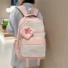 Cartoon Student Schoolbag Color Contrast Large Capacity Backpack with Coin Purse