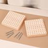 2Pcs Square Wooden Polishing Head Storage Board Save Space Nail Grind Head Organizer  Nail Salons