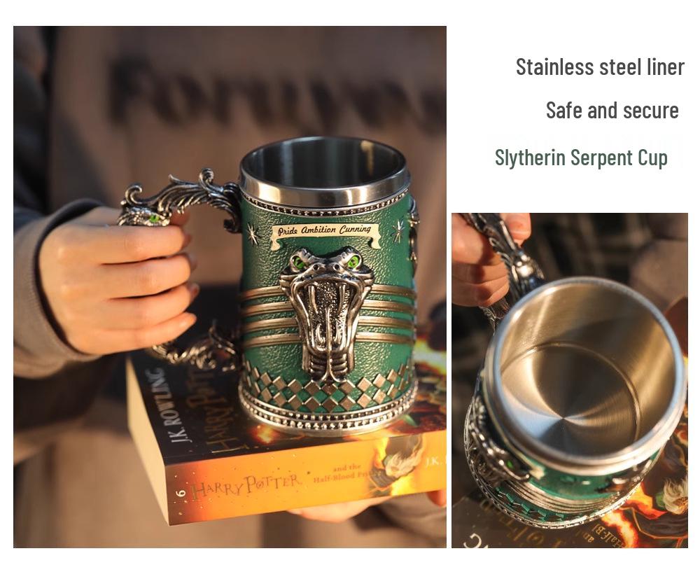 Harry Potter Große Kapazität Retro Graviert Edelstahl Bierkrug