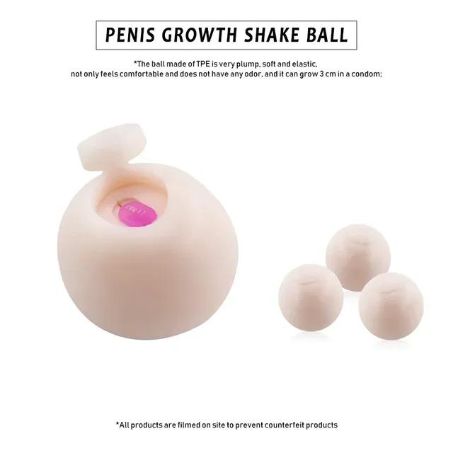 Wiederverwendbarer Intimartikel-Vibrator, Penis-Extender-Perlen, Penishülle, Extender, Vergrößerung, weicher Kopf, Kondom-Aufsatzball