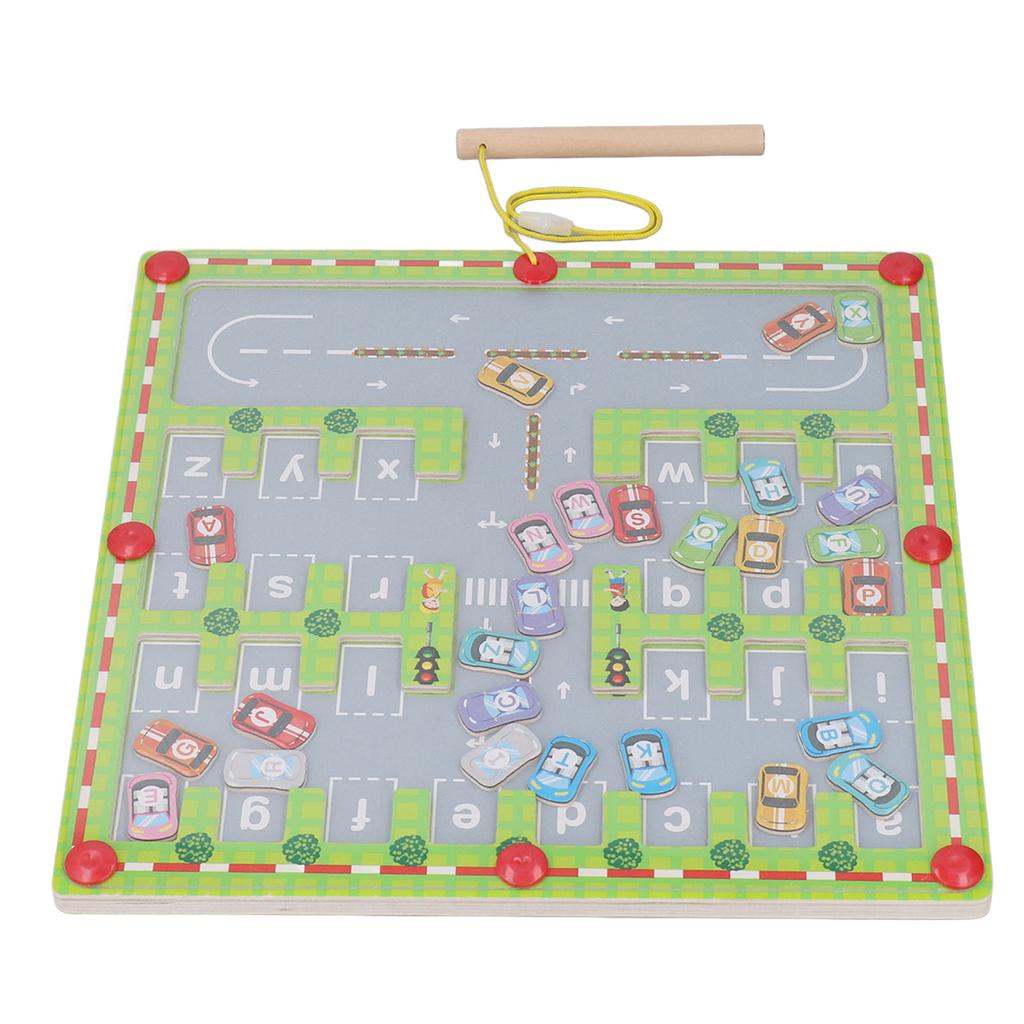 Wooden Letter Matching Game Interactive Fine Motions Development Educational Magnet Puzzle Game
