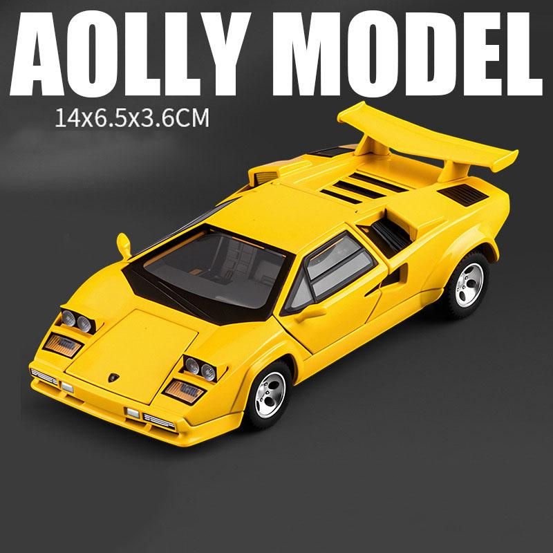 Scale 1:32 Countach LP500S LP770 Model Car Toy Alloy Diecast Doors Opened Pull Back Vehicles Models for Children's Toys