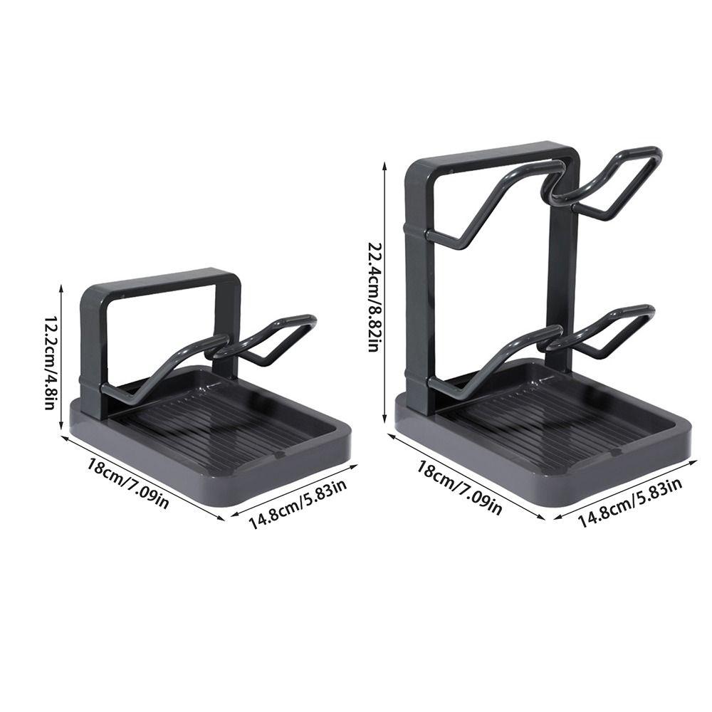 Double Layer Pot Lid Rack Non-slip Large Capacity Pot Lid Organizer Draining Kitchen Storage Rack