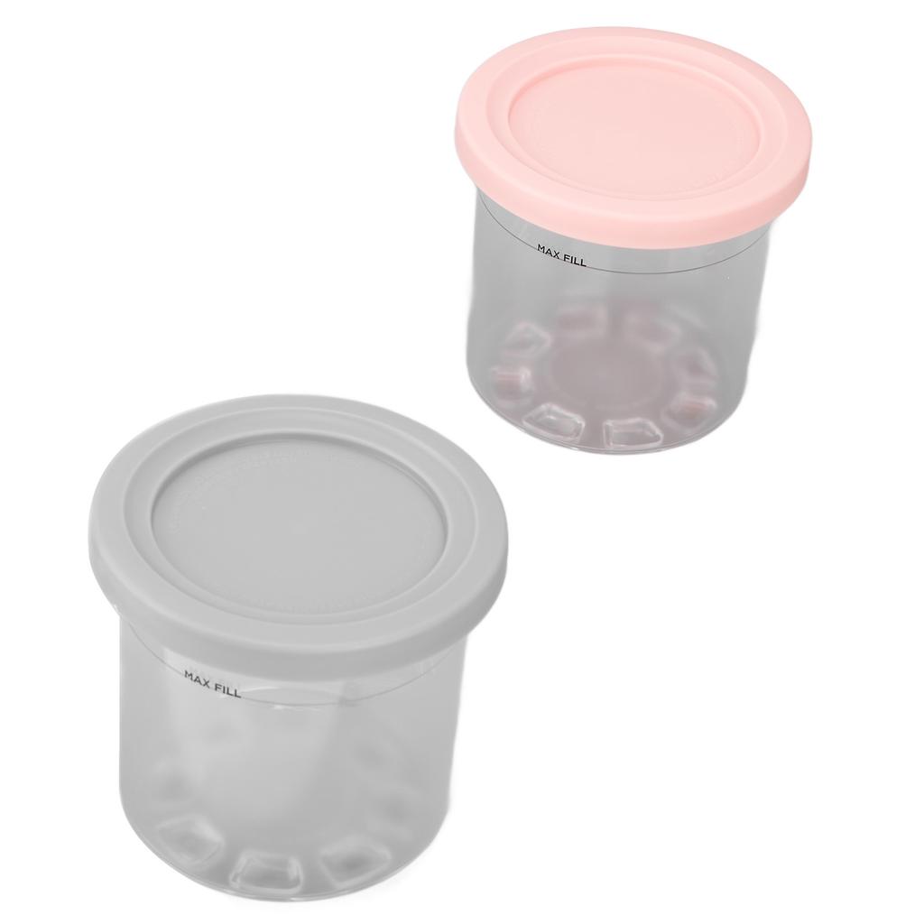 2PCS Ice Crm Pints Cup 600ml Ice Crm Container Storage Jar for   NC299AMZ NC300s