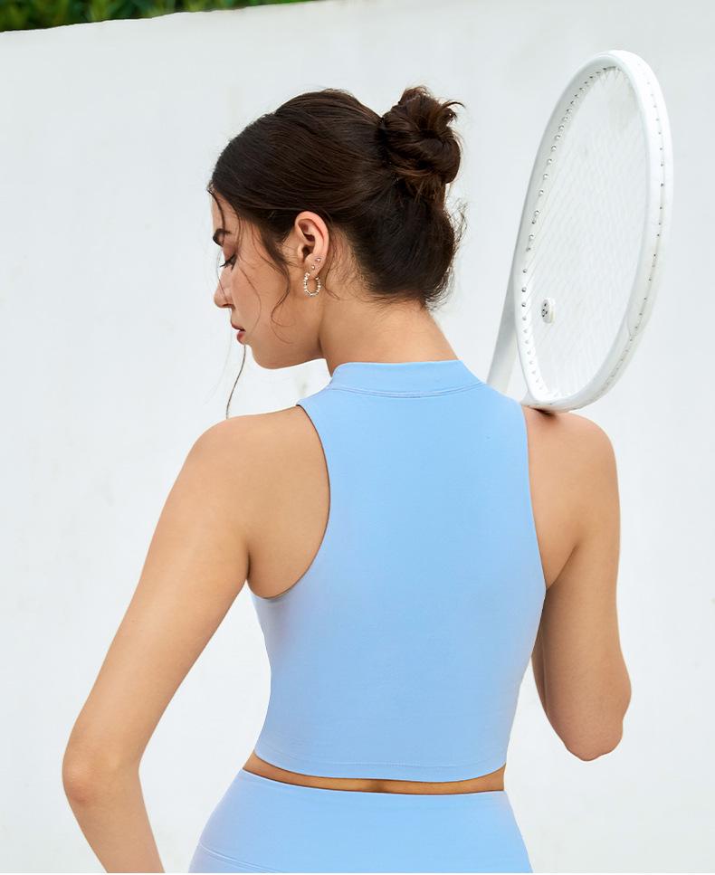 European-American Summer Quick-Dry Sports Yoga Bra - Nude Sleeveless Vest