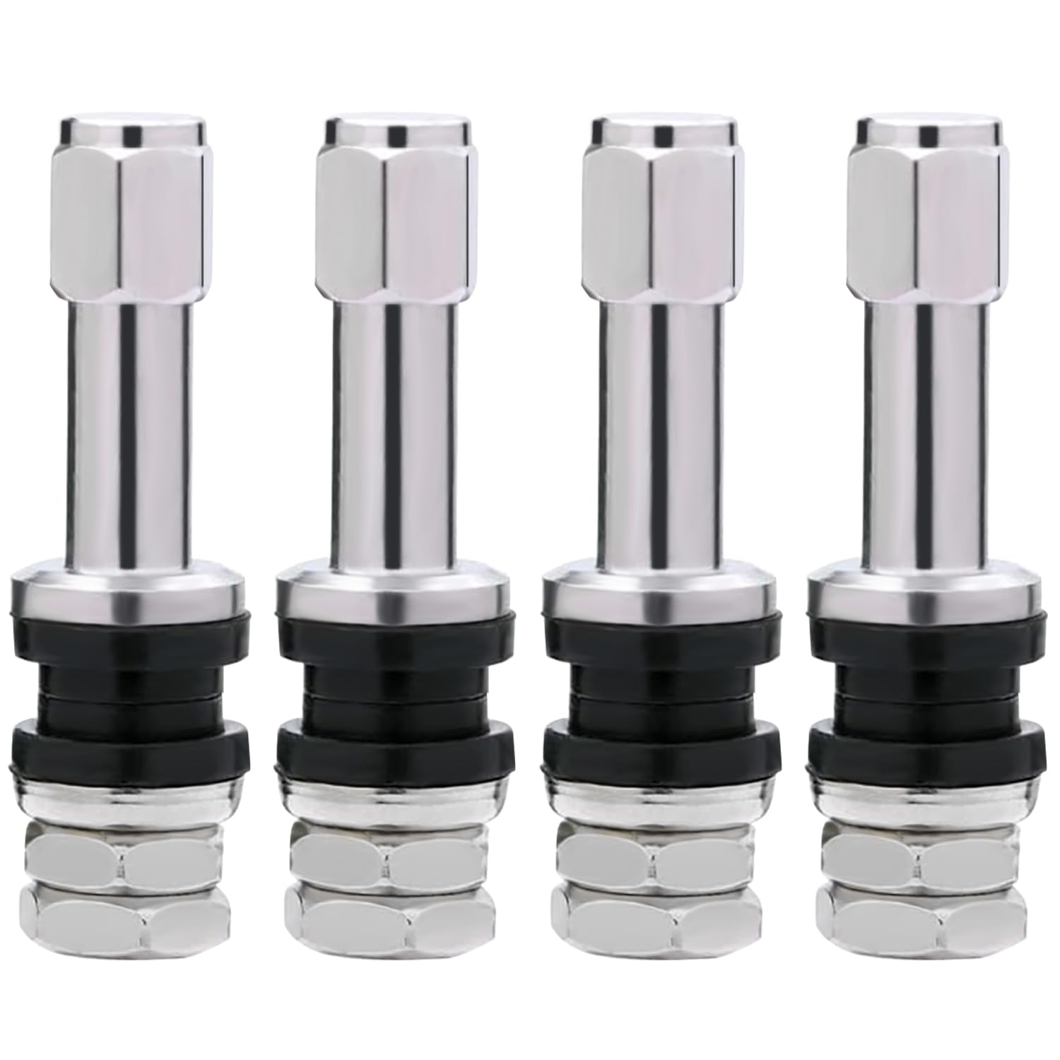 

TR48E Short Stem with Dust Cap Clamp-in Valve, Metal Tire Valve, General Purpose, Tubeless серебряный