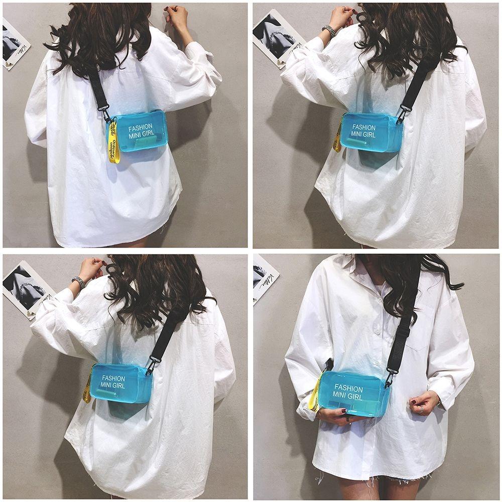 Women Clear Purses Sweet Handbags Crossbody Bags Transparent Jelly Bag Messenger Bag Shoulder Bag