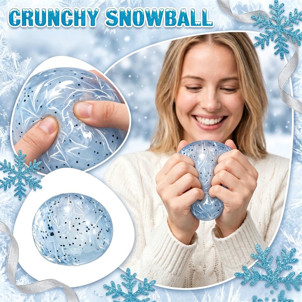 Snow Ball Crunch: Squeaking Snowball Stress Toy