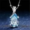 Women's Cross-Border Crystal Angel Tear Clavicle Chain Pendant - Japanese & Korean Style Valentine's Jewelry Gift