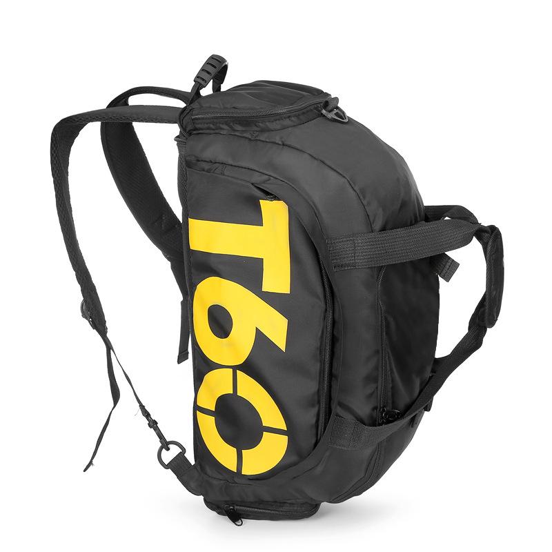 T60 Sports Travel Bag - Double Shoulder, Dry/Wet Separation, Gym & Yoga Bag for Men and Women.