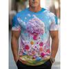 Sweet Ice Cream Colorful Print Graphic T-shirt Kid Casual Cute Candy Design Short Sleeve T Shirts Street Harajuku Trend New Tee