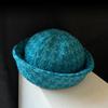 Women'S Winter Japanese Flip Eaves Berets Tweed Navy Style Sailor Hat Fashion Party Nurse'S Cap Vintage Thick Warm Bucket Hat