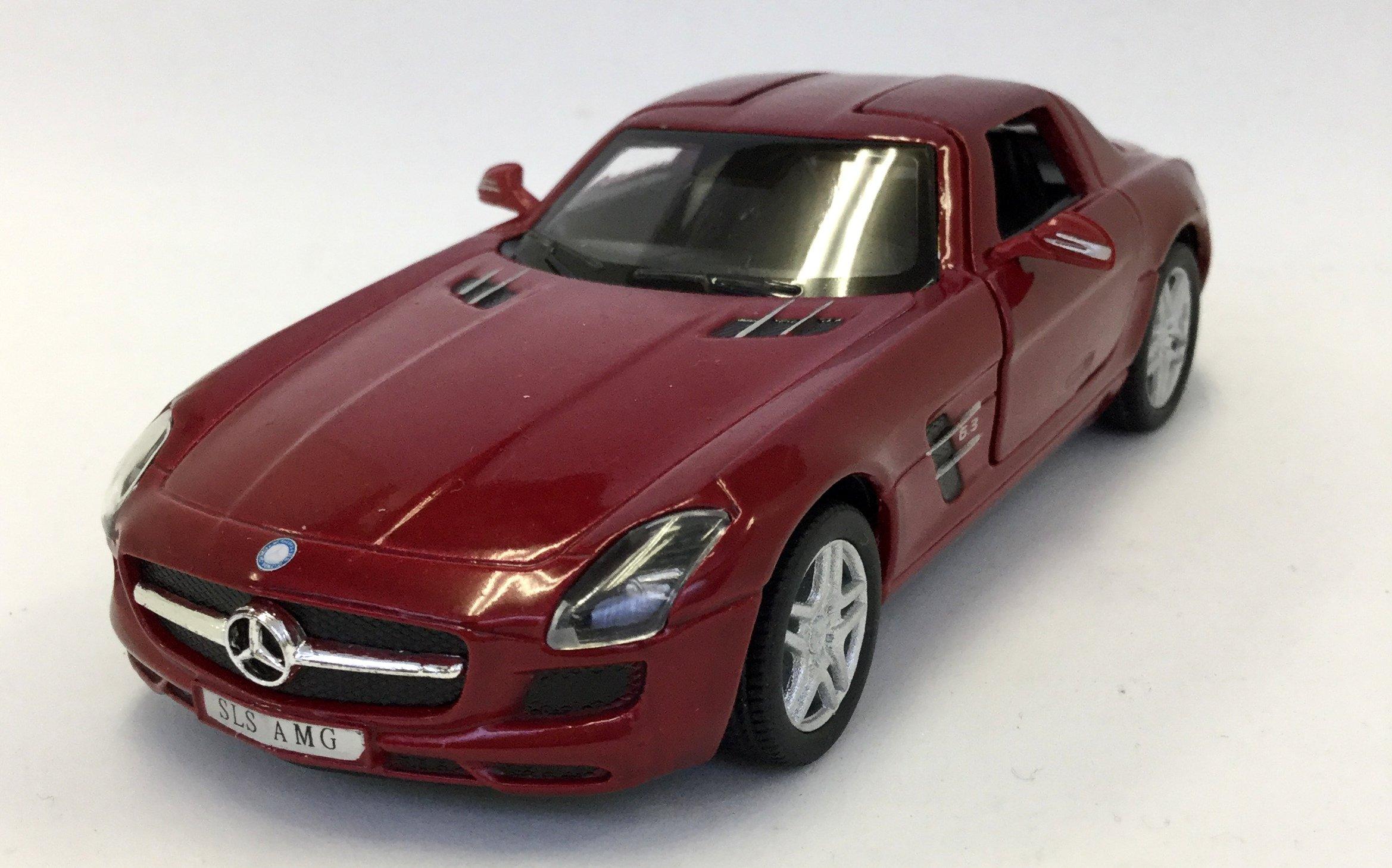 

KiNSMART SLS AMG Литая модель автомобиля 1/36 Mercedes-Benz Инерционная (Красное вино)