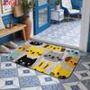Cartoon Mixed Cat And Dog Face Print Front Door Mat Non Slip Entryway Rug For Indoor Entryway Floor Decor