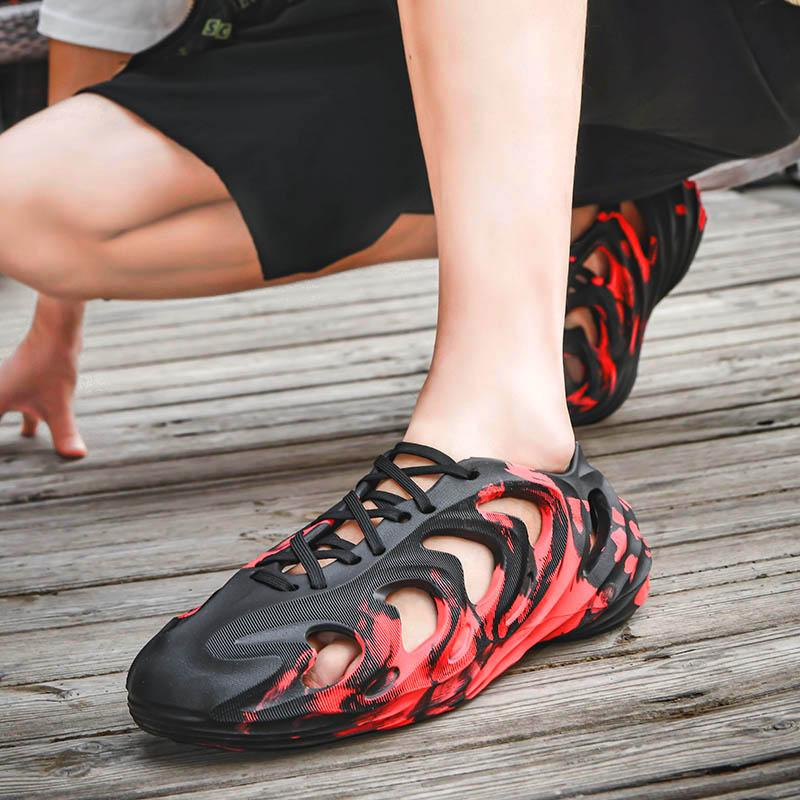 Mode Original Herren Sandalen Leichte Freizeitschuhe für Herren Weiche Sohle Loch Flats Clogs Outdoor Schnürer Strand Hausschuhe Gartenschuhe Sneakers