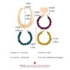 Vintage Multilayer Beaded Ear Clip for Women Fashion Metal C-Shaped Non-Piercing Ear Cuff Earrings Party Jewelry Set Gifts New