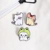 Cozy Chonky Cat Enamel Pins Set Cartoon Cat Brooches Frog Hat Tabby Cat Lapel Badges Jewelry Accessories Gifts For Girls