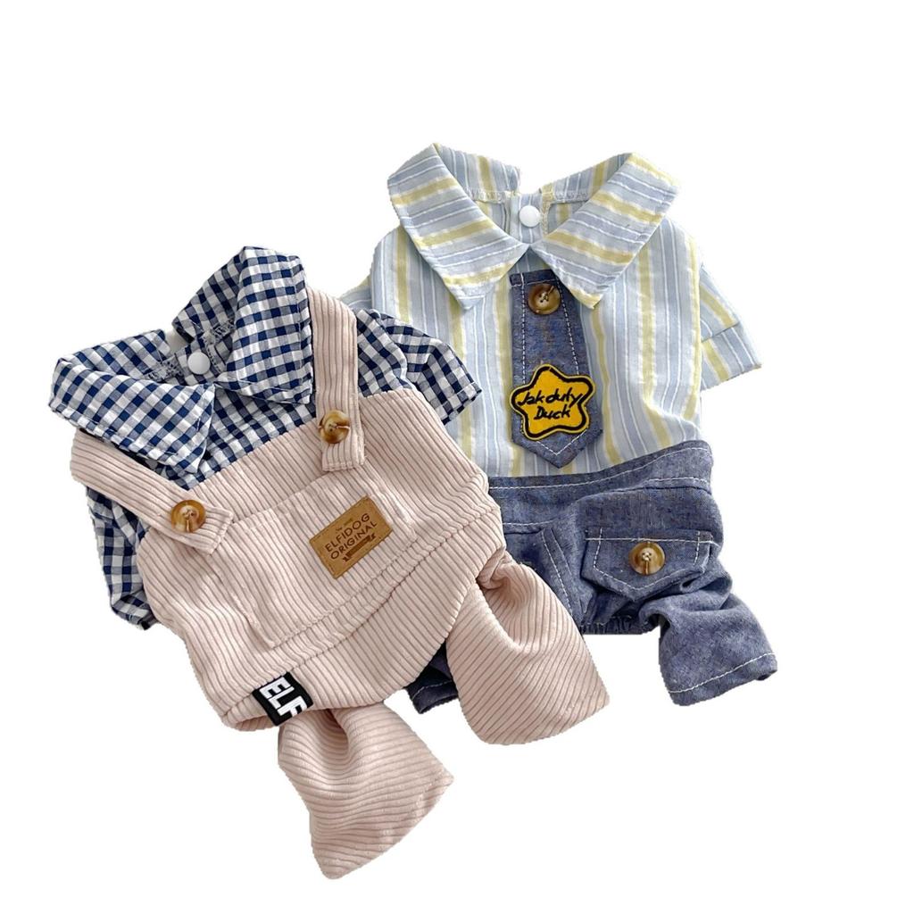 Small Dog Strap Pants Pet Small and Medium sized Dog Spring and Summer Strap Pants Thin Shirt Four Leg Clothes Cat Clothing