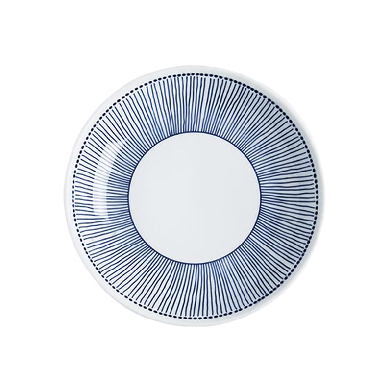 Japanese Style Underglaze Ceramic Deep Plates (Set of 2)