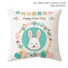 Easter Bunny Pillowcase Happy Easter Decoration For Home Easter Rabbit Eggs Cushion Cover Decorative Pillow Case Easter Gift