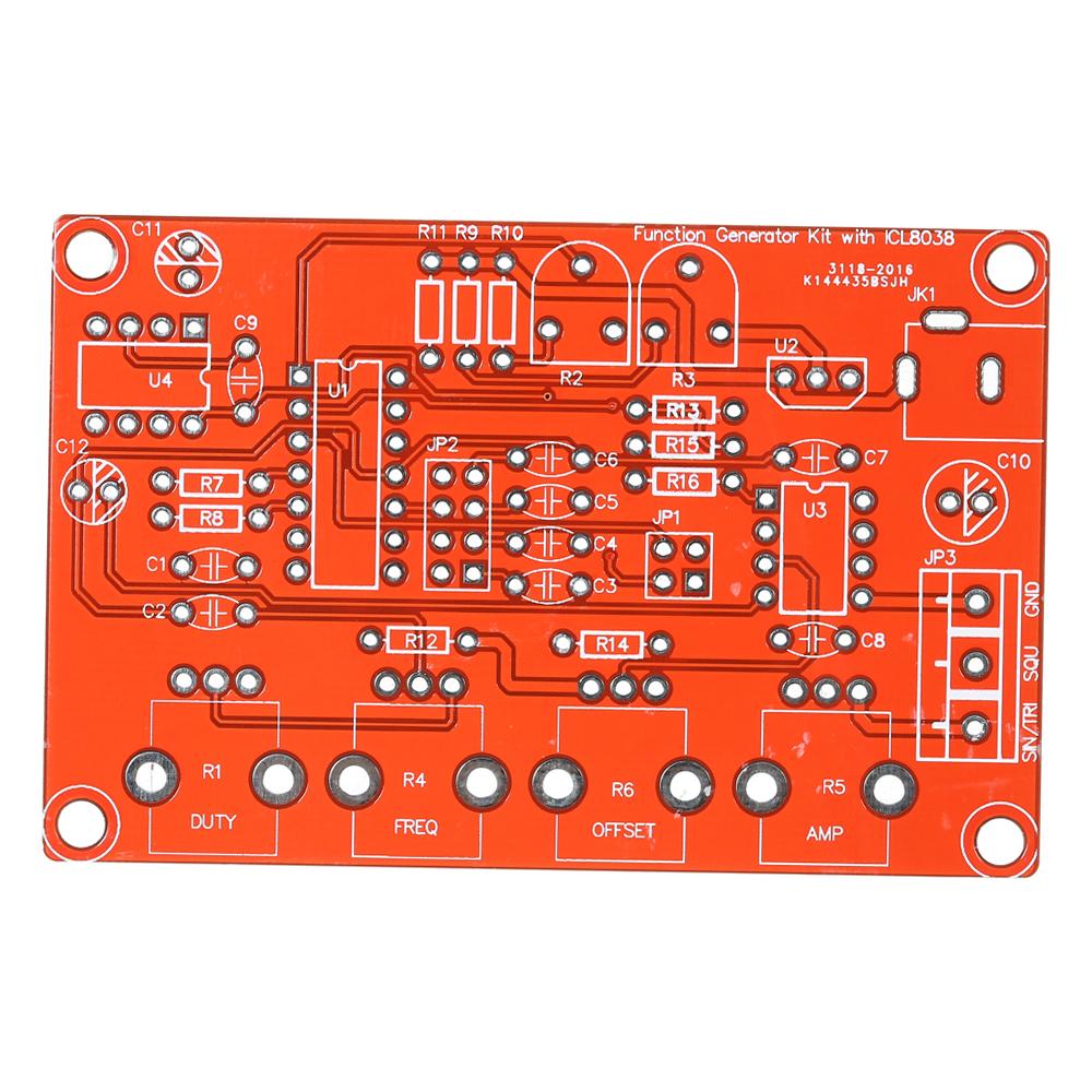 ICL8038 High Precision Generator DIY Kit Sine Triangle Square Sawtooth Output 5Hz 400kHz Adjustable Frequency Amplitude