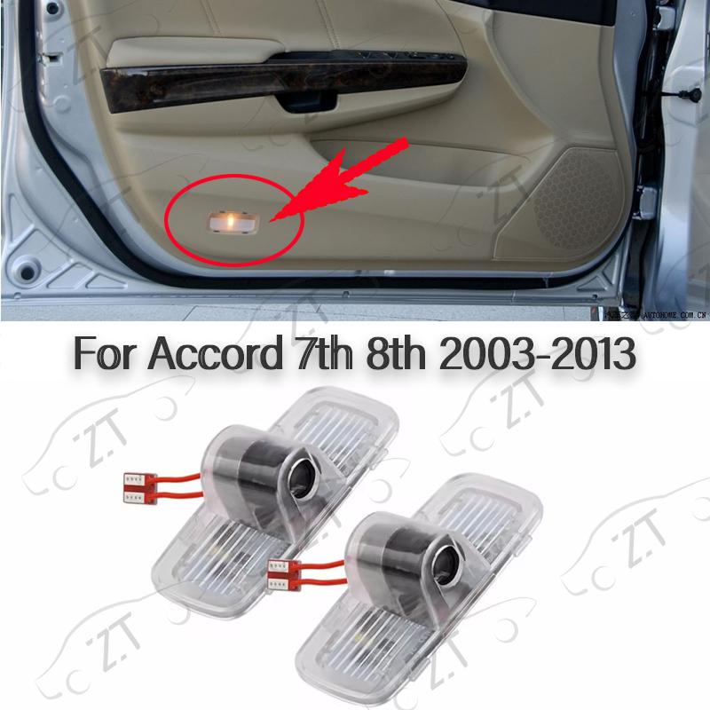 For Accord 7th 8th 9th 10th HD Glass Lens Car Door Light Laser Decor Projection Lamp Never Fade Car Accessories