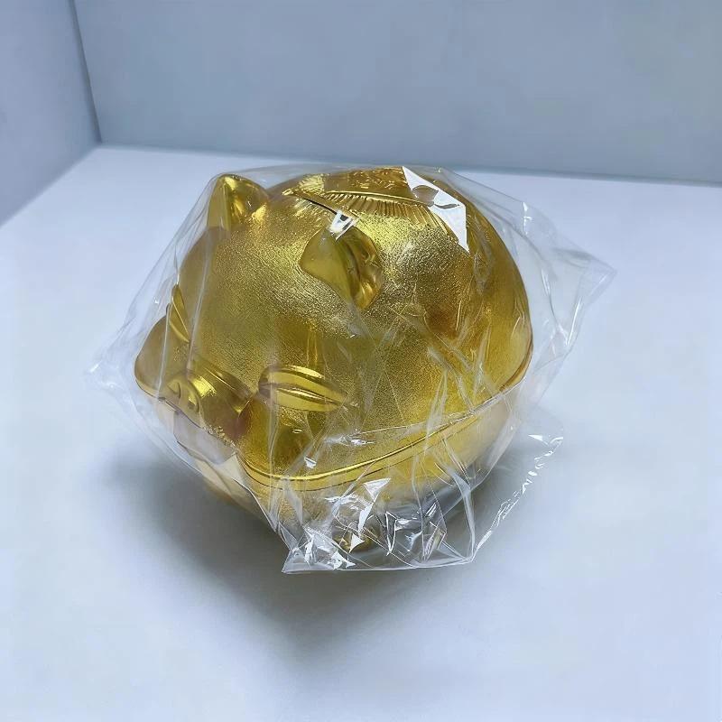 1/2Pcs 6in Large Capacity Golden Piggy Bank Children's Plastic Piggy Bank Desktop Ornament Wealth Attracting Wedding Decoration
