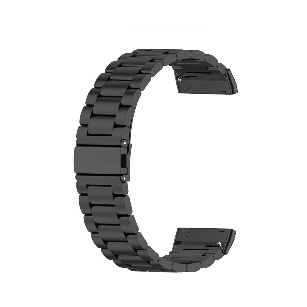 For Fitbit Versa 4/Versa 3/Sense 2/Sense Stylish 3 Beads Design Stainless Steel Wrist Band Replacement Smartwatch Strap
