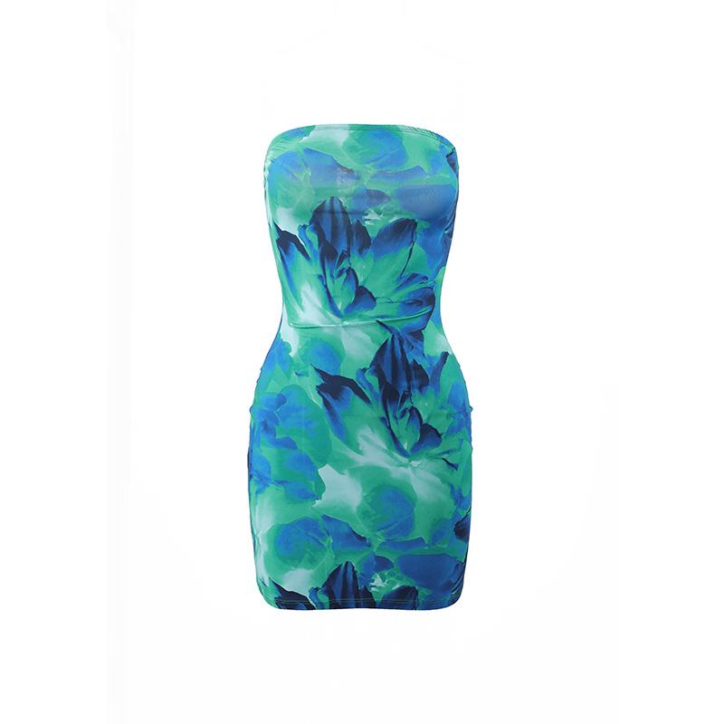 Robe Bodycon Florale Décolleté Bardot Été 2025 pour Femmes