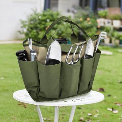 Gartengerätetasche mit 8 Taschen Große Organizer-Taschen Zubehör Gartenarbeit Tragetasche für Set