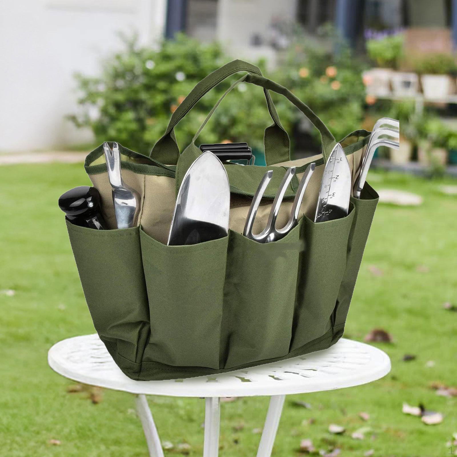 

Сумка для садовых инструментов с 8 карманами Большие сумки-органайзеры Принадлежности Садовая сумка-тоут для набора