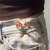 Cute Replacement Jeans Buttons Repair Kit Reusable Waist Adjustable Button Strawberry/Frog/Mushroom Pants Pins Jeans