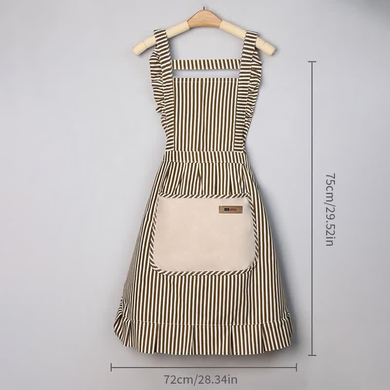 Dapeng Cotton Linen H-Strap Kitchen Apron