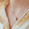 Charmy Silver Twin Pearl-necklace