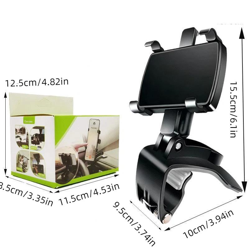 Car Phone Holder Universal Dashboard Clip Mount Scratch Proof Anti-slip Stand Fit Most 4-7 Inch Mobile Phones GPS Driving Travel