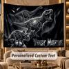 Dinosaur (568) Theme Personalized Tapestry Custom Name Text Wall Hanging Tapestry Home Background Decoration