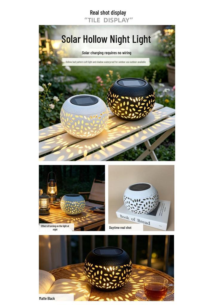 Solar-Powered Outdoor Waterproof Atmosphere Lamp with Light Control for Courtyard, Camping, and Picnic Table Lighting.
