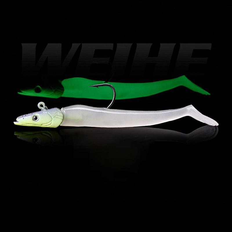

Soft Bait Luya Bionic Bait Glow-in-the Dark Lead Head Soft Fish 12.5cm22g Submerged Lead Head Bait Color Bait