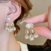 Wind-set Diamonds, Water Droplets, Imitation Pearls, Silver Needle Earrings, Sweet Niche Earrings, a Two-wear Earring.