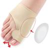 Bunion Corrector for Men and Women Nylon SEBS Breathable Big Toe Splint Straightener with Silicone Non Slip Strip for Foot Pain Skin Color