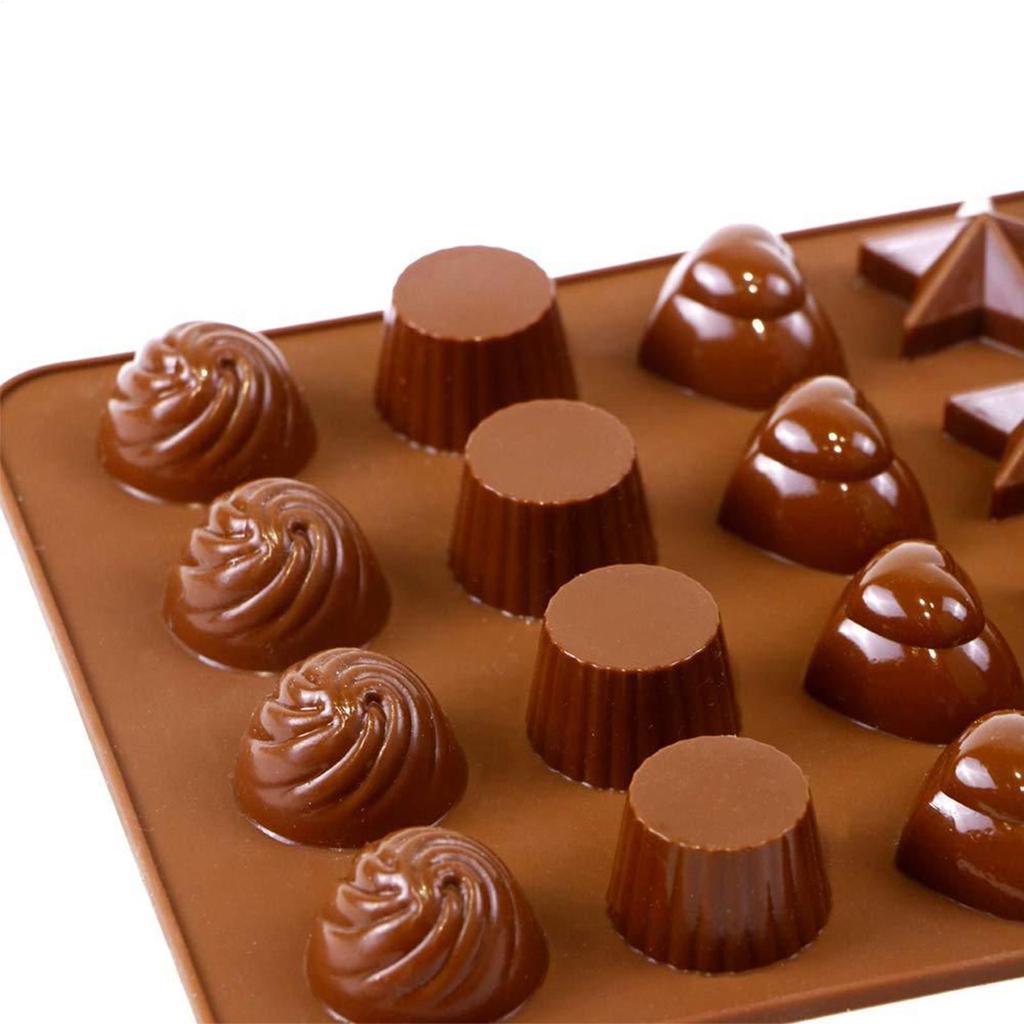 24 Grid Silicone Chocolate Mold Candy Making Molds DIY Baking Candy Mold for Chocolate Candy Soft Candy Cake Decoration