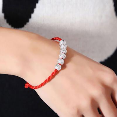Dámsky jednoduchý módny náramok Lucky Red Rope Hand Reťaz Dievčenské šperky Darček