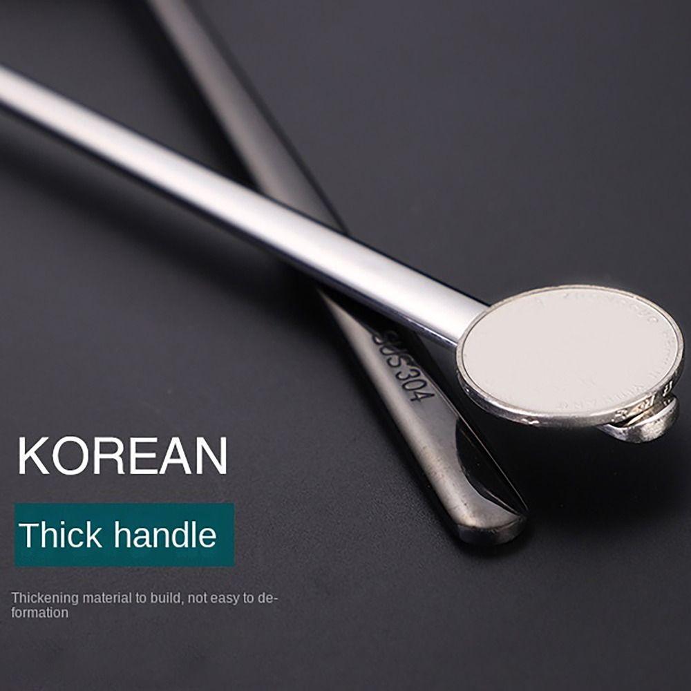 Tableware Dinnerware Spoons Chopsticks Stainless Steel Soup Spoon for Student Home Kitchen Office