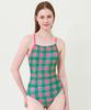 Loseuteuinseoul Pink Garden Check One-Piece Swimsuit