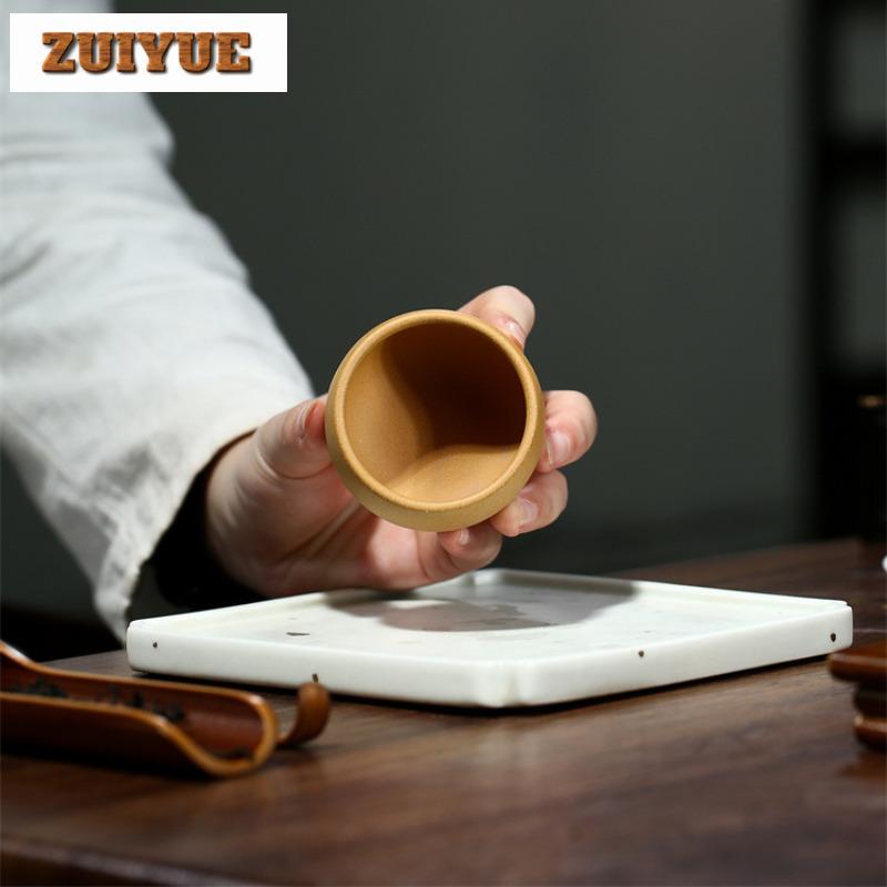 2pc/lot Chinese Purple Clay Teacup Traditional Beauty Tea Set Portable Personal Single Cup Handmade Custom Tea Accessories 55ml