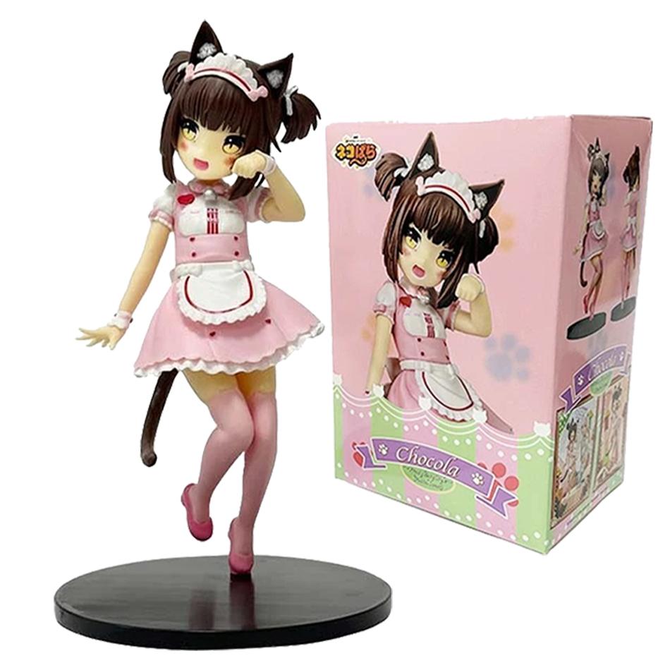In Stock Nekopara Anime Cat Maid Figure - Chocolates Vanilla Cute Pvc Collectible Static Doll Pretty Cat Style Model For Kids