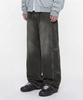 Age O.D. Curved Wash Cut-Out Wide Denim Pants [Dust Black]