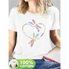 Women's Dragonfly Print Tee Round Neck Short Sleeve Loose Fit Spring Summer Home Party Casual Everyday Basic Machine Washable Top