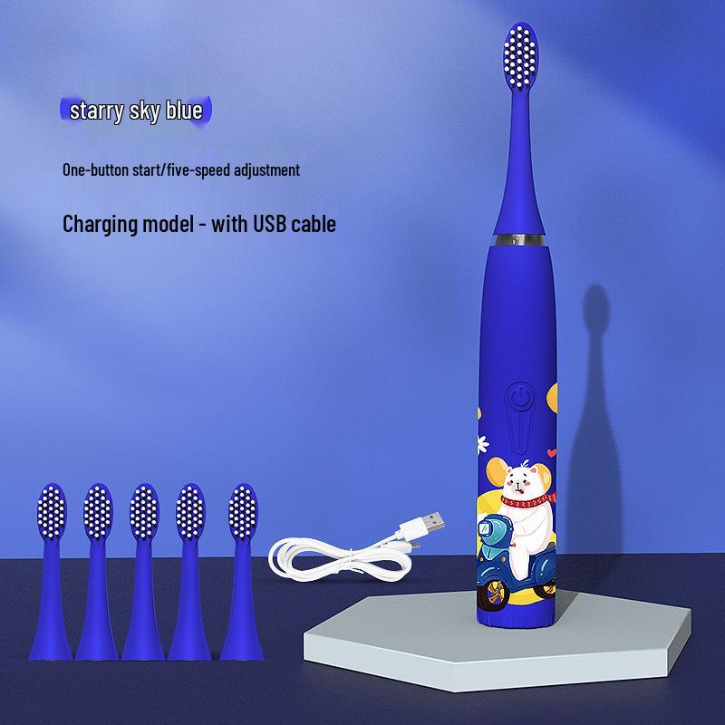 Sonic dobíjecí dětský elektrický zubní kartáček s měkkými štětinami - Ideální dárek