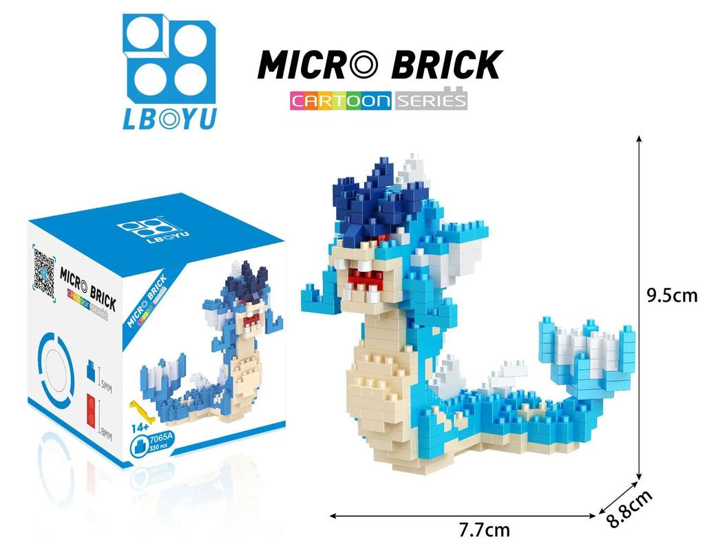 Pokemon Micro Building Blocks Marowak Jigglypuff Gengar Mudkip Piplup Raichu Gyarados Pikachu Mini Brick Figures Toy  For Kids